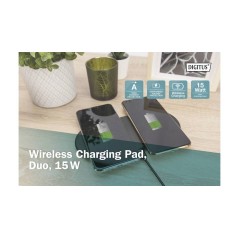 Digitus Dobbelt trådløs opladningsblok 15Watt 24 pin USB-C